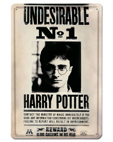 Affiche métallique Harry Potter Poufsouffle en trois dimensions